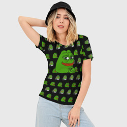 Женская футболка 3D Slim Frog Pepe - фото 2