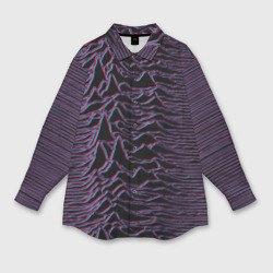 Женская рубашка oversize 3D Joy Division Glitch