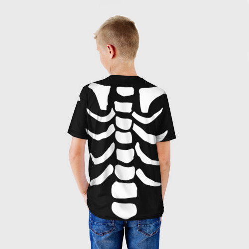 Детская футболка 3D Скелет, цвет 3D печать - фото 4