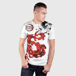 Мужская футболка 3D Slim Клинок, рассекающий демонов - фото 2