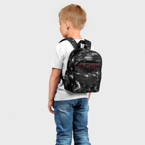 Детский рюкзак 3D с принтом YOU DIED, фото на моделе #1