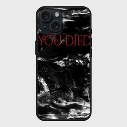 Чехол силиконовый для Apple iPhone 15 матовый You died