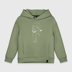 Детское худи Oversize хлопок Силуэт пантеры
