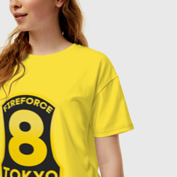 Женская футболка хлопок Oversize Логотип Пламенной Бригады - фото 2