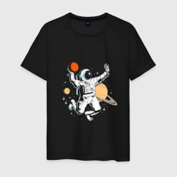 Мужская футболка хлопок Space bascetball