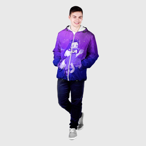 Мужская куртка 3D Незуко сиреневый, цвет 3D печать - фото 3
