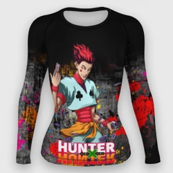 Женский рашгард 3D Хисока Мороу и логотип Хантер Хантер