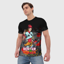 Мужская футболка 3D Хисока Мороу и логотип Хантер Хантер - фото 2