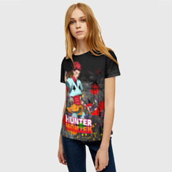 Женская футболка 3D Хисока Мороу и логотип Хантер Хантер - фото 2