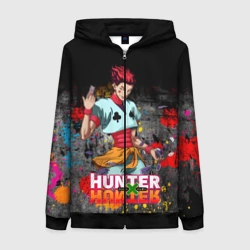 Женская толстовка 3D на молнии Хисока Мороу и логотип Хантер Хантер