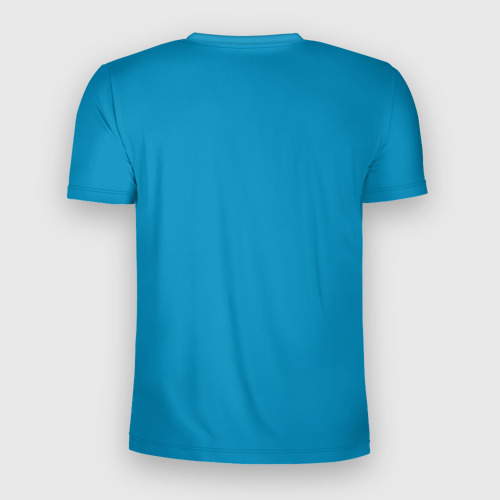 Мужская футболка 3D Slim с принтом Лисья семья, вид сзади #1