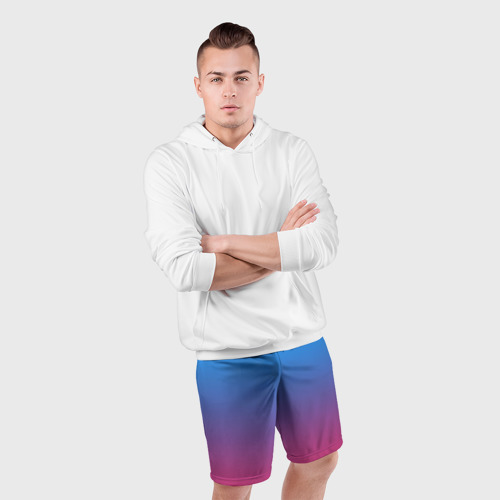 Мужские шорты спортивные Текстура Неоновая, цвет 3D печать - фото 5