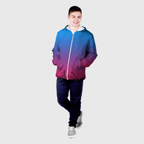 Мужская куртка 3D Текстура Неоновая, цвет 3D печать - фото 3