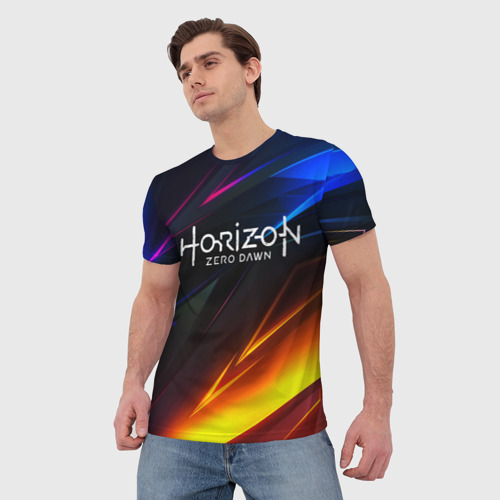 Мужская футболка 3D Horizon Zero Dawn stripes - фото 3