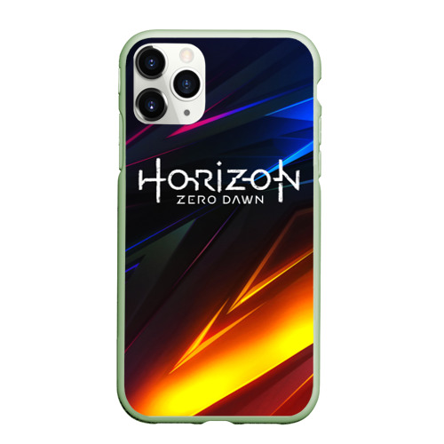 Чехол для iPhone 11 Pro матовый Horizon Zero Dawn stripes, цвет салатовый