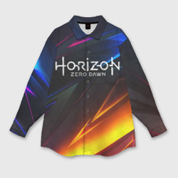 Мужская рубашка oversize 3D Horizon Zero Dawn stripes