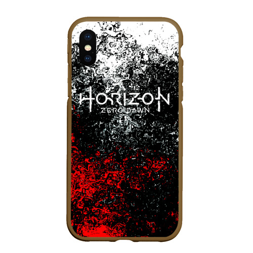 Чехол для iPhone XS Max матовый Horizon Zero Dawn, цвет коричневый