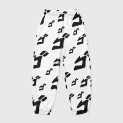 Женские джоггеры оверсайз 3D JoJo pattern BW