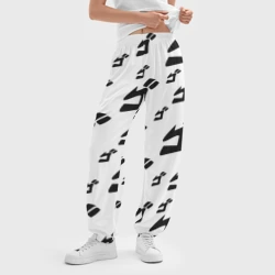 Женские джоггеры оверсайз 3D JoJo pattern BW - фото 2