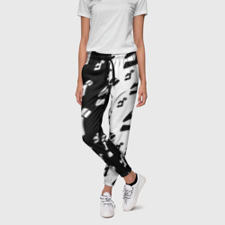 Женские брюки 3D Паттерн ДжоДжо черно-белый - фото 2