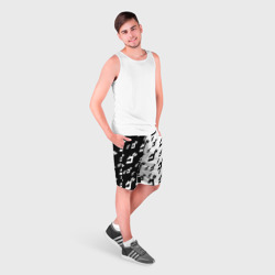 Мужские шорты 3D Паттерн ДжоДжо черно-белый - фото 2