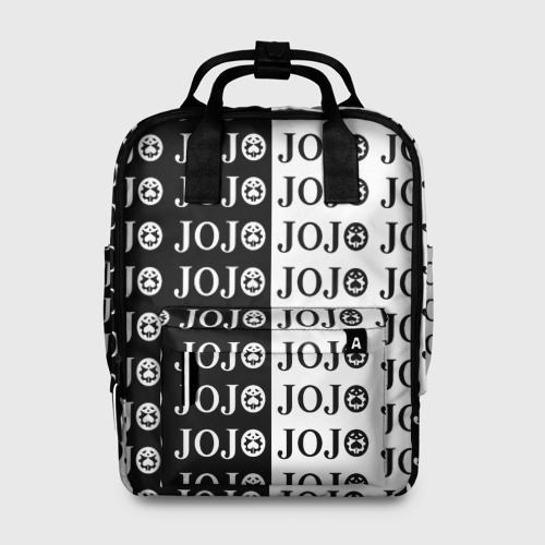 Женский рюкзак 3D Логотип джо джо паттерн черно-белый