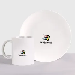 Набор: тарелка + кружка Windows 98