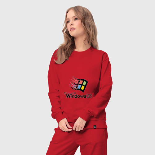 Женский костюм хлопок Windows 98, цвет красный - фото 5