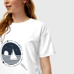 Женская футболка хлопок Oversize Парус - фото 2