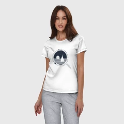 Женская пижама с белой футболкой хлопок Парус - фото 2