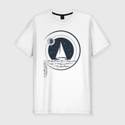 Мужская футболка хлопок Slim Вокруг Света под парусами