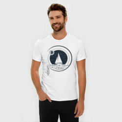 Мужская футболка хлопок Slim Вокруг Света под парусами - фото 2