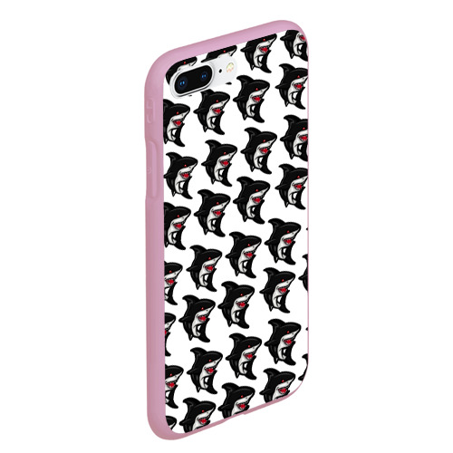 Чехол для iPhone 7Plus/8 Plus матовый Акула, цвет розовый - фото 3