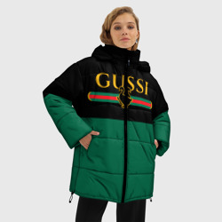 Женская зимняя куртка Oversize Gussi гуси - фото 2