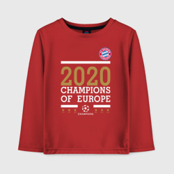 Детский лонгслив хлопок FC Bayern Munchen Champions of Europe 2020