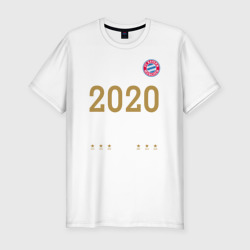 Мужская футболка хлопок Slim FC Bayern Munchen Champions of Europe 2020