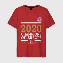 Мужская футболка хлопок FC Bayern Munchen Champions of Europe 2020