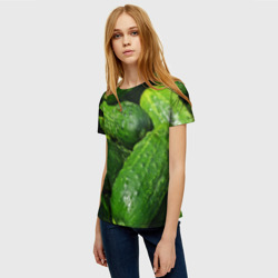 Женская футболка 3D Огурцы - фото 2