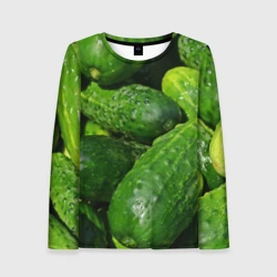 Женский лонгслив 3D Огурцы