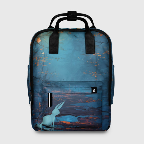 Женский рюкзак 3D с принтом Forest, вид спереди #2