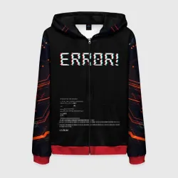 Мужская толстовка 3D на молнии Error!