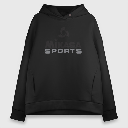 Женское худи Oversize хлопок Mikasa sports, цвет черный