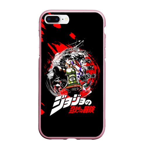 Чехол для iPhone 7Plus/8 Plus матовый JoJo Bizarre Adventure, цвет розовый