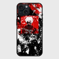 Чехол силиконовый для Apple iPhone 15 матовый Кен Канеки