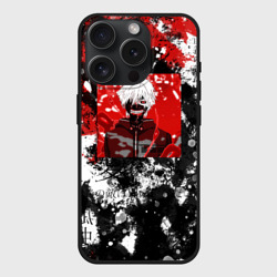 Чехол силиконовый для Apple iPhone 15 Pro матовый Кен Канеки