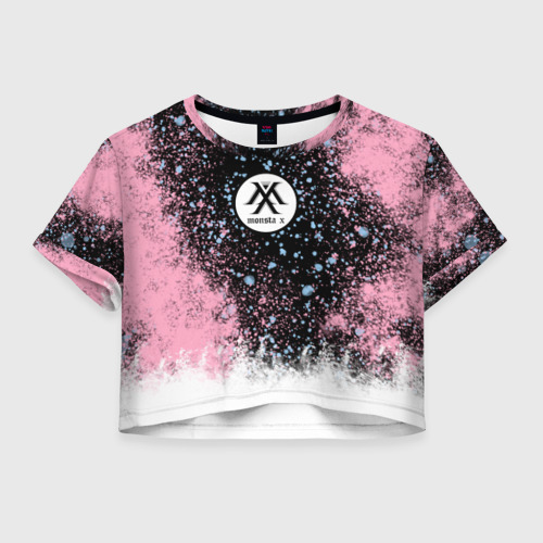 Женская футболка Crop-top 3D MONSTA X, цвет 3D печать