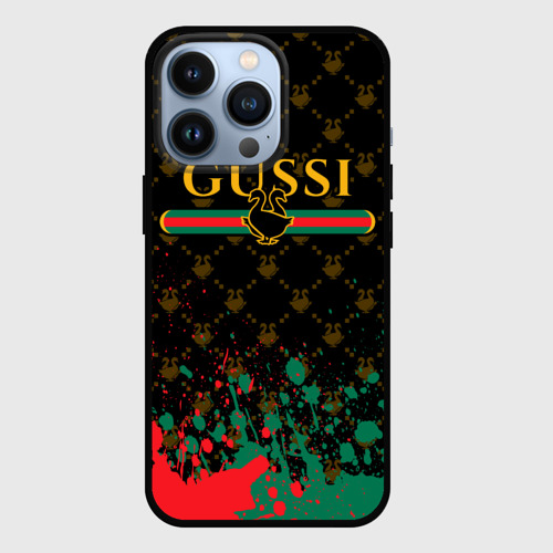 Чехол для iPhone 13 Pro Gussi гуси, цвет черный