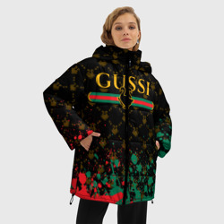 Женская зимняя куртка Oversize Gussi гуси - фото 2