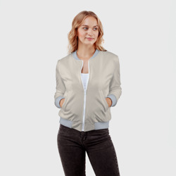 Женский бомбер 3D Бежевый - фото 2