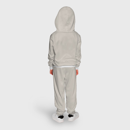 Детский костюм с толстовкой 3D Бежевый, цвет белый - фото 4